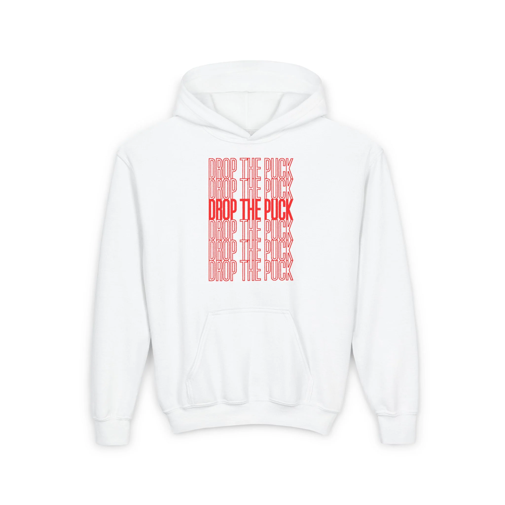 Funny Kids Hockey Hoodie - Drop The Puck Kids Hockey Hoodie
