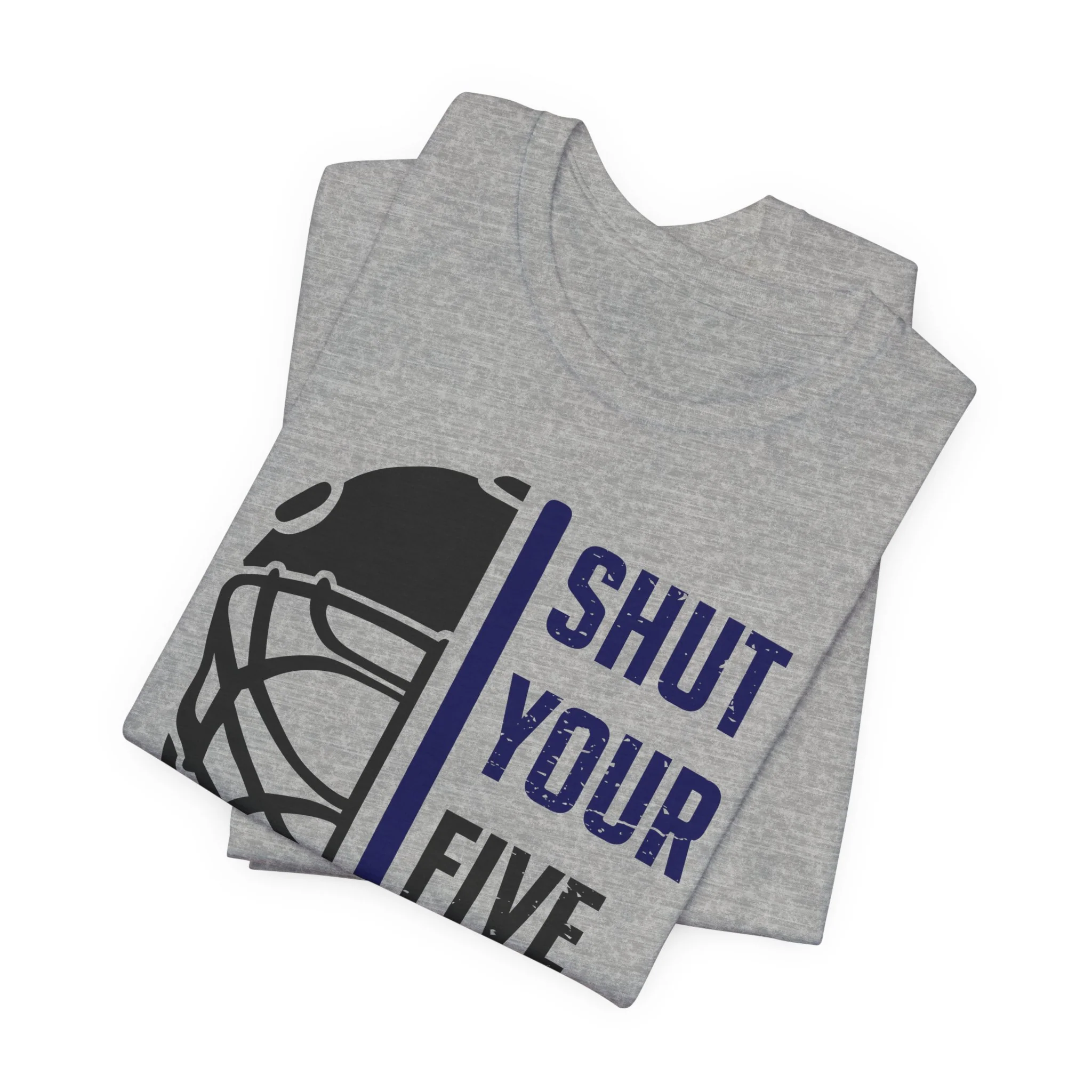 Funny Hockey T-Shirt - Shut Your Five Hole Unisex Hockey Shirt - Image 16