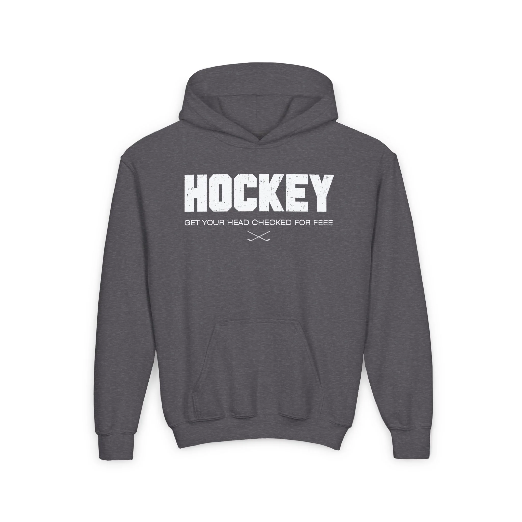 Funny Kids Hockey Hoodie - Get Your Head Checked For Free Kids Hockey Hoodie - Image 5