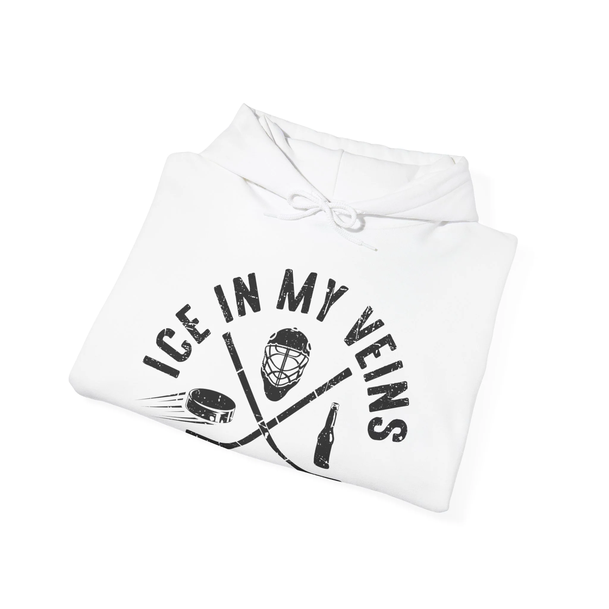 Funny Hockey Hoodie - Ice In My Views And Beer Unisex Hockey Hoodie - Image 7