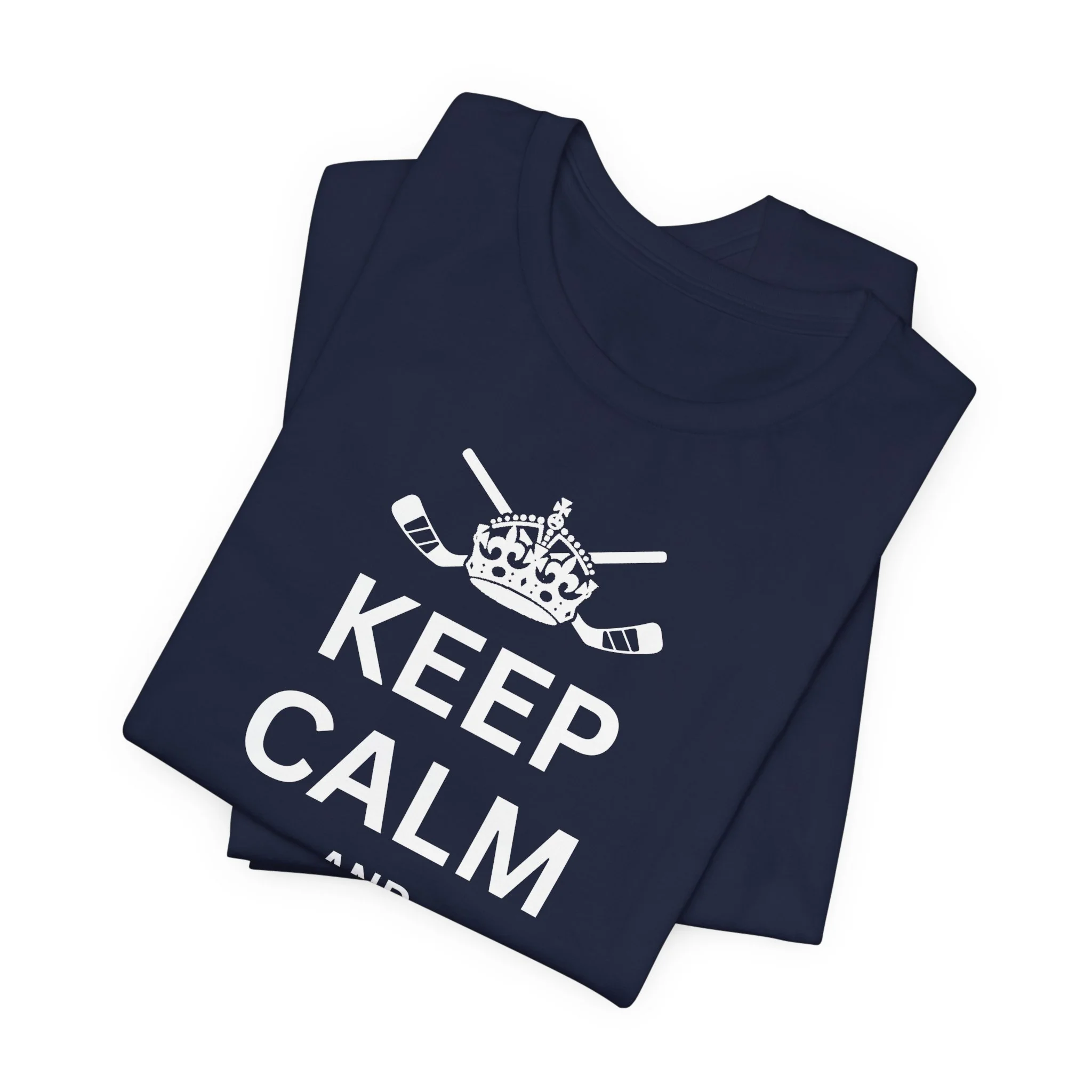 Funny Hockey T-Shirt - Keep Calm And Drop The Gloves Unisex Hockey Shirt - Image 7