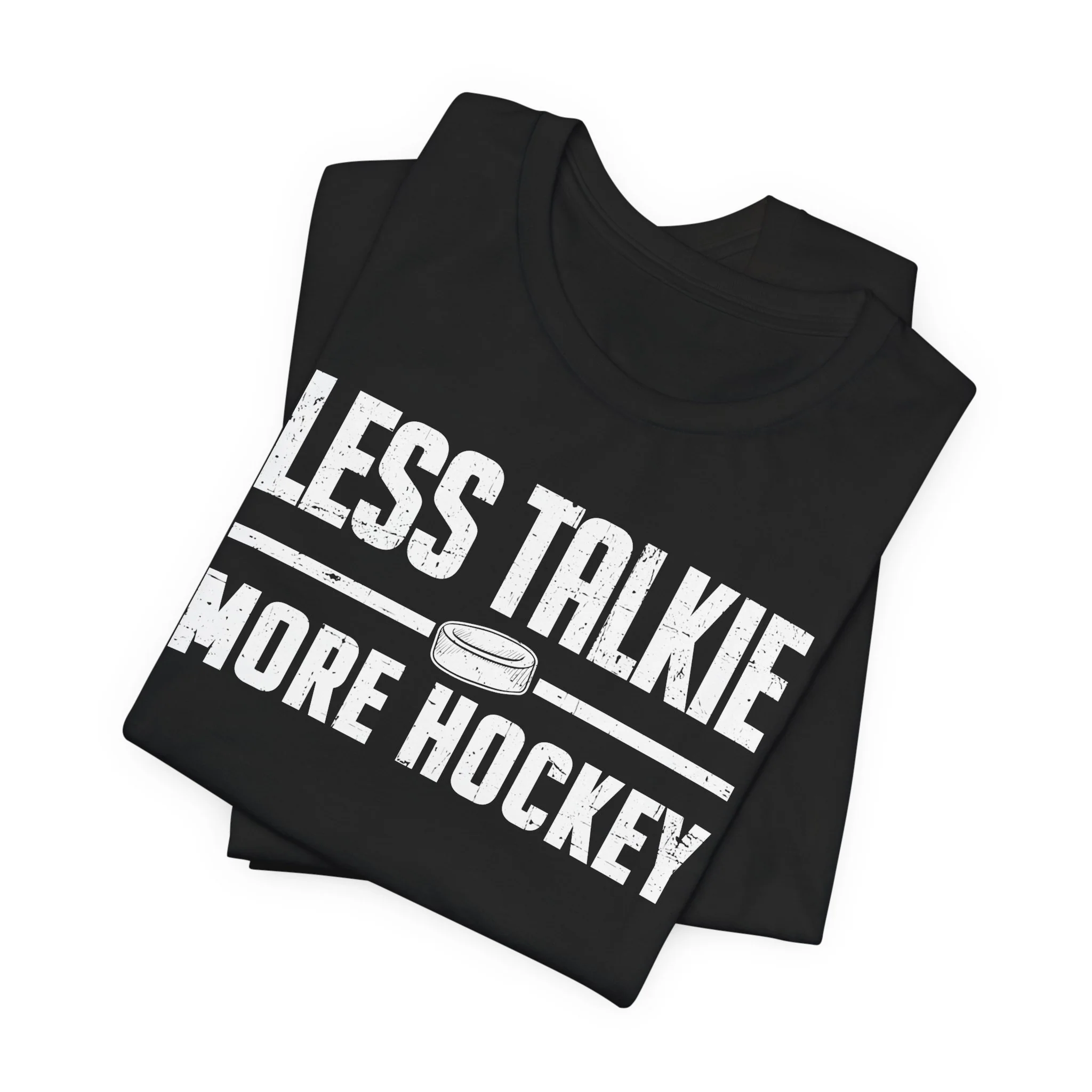 Funny Hockey T-Shirt - Less Talkie More Hockey Unisex Hockey Shirt - Image 11