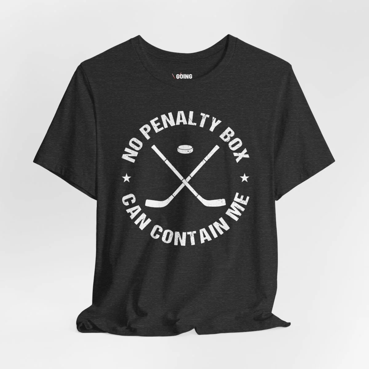 Funny Hockey T-Shirt - No Penalty Box Can Contain Me Unisex Hockey Shirt - Image 9