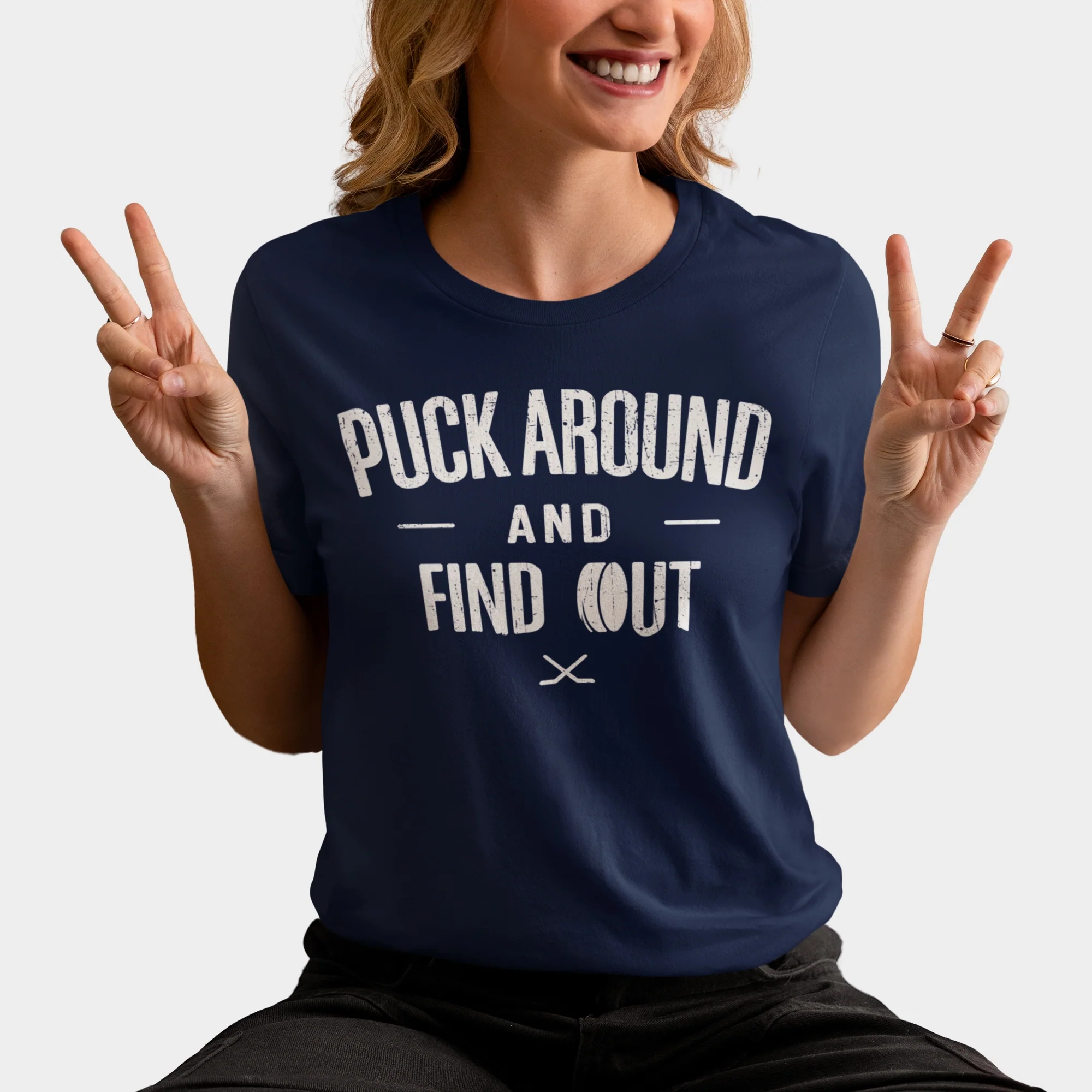 Funny Hockey T-Shirt - Puck Around And Find Out Unisex Hockey Shirt - Image 8