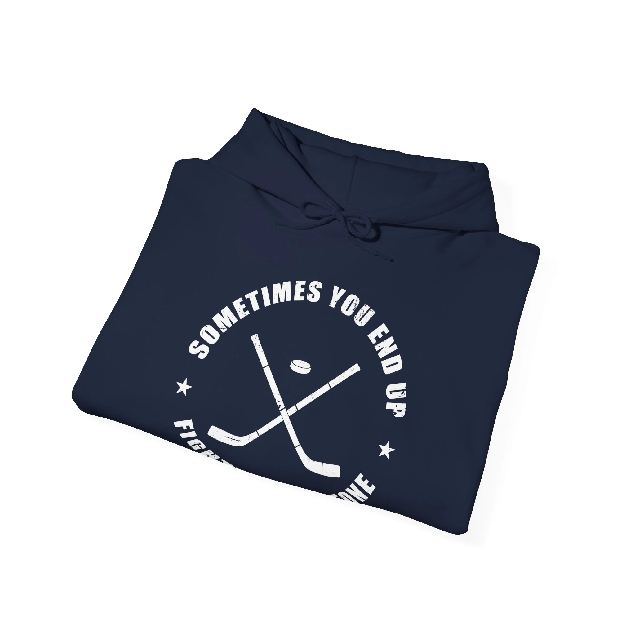 Funny Hockey Hoodie - Sometimes You End Up Fighting Someone Unisex Hockey Hoodie - Image 10