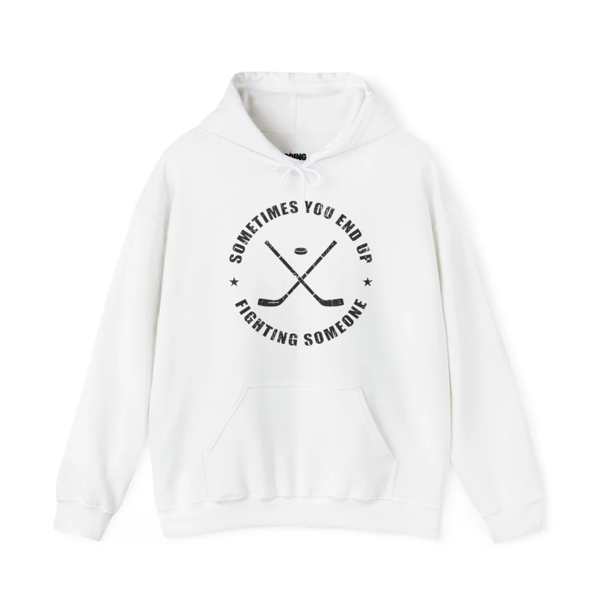 Funny Hockey Hoodie - Sometimes You End Up Fighting Someone Unisex Hockey Hoodie - Image 2