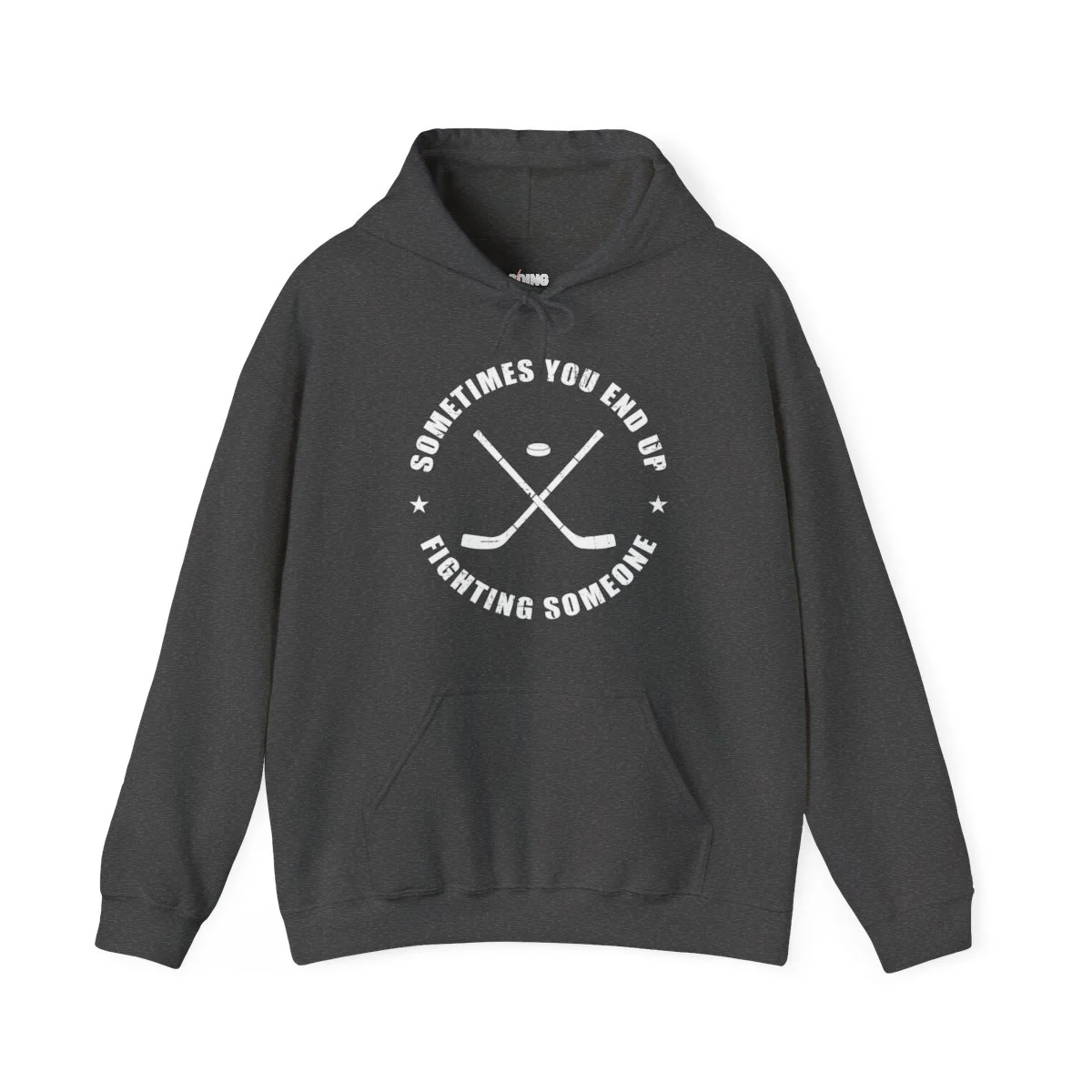 Funny Hockey Hoodie - Sometimes You End Up Fighting Someone Unisex Hockey Hoodie - Image 4