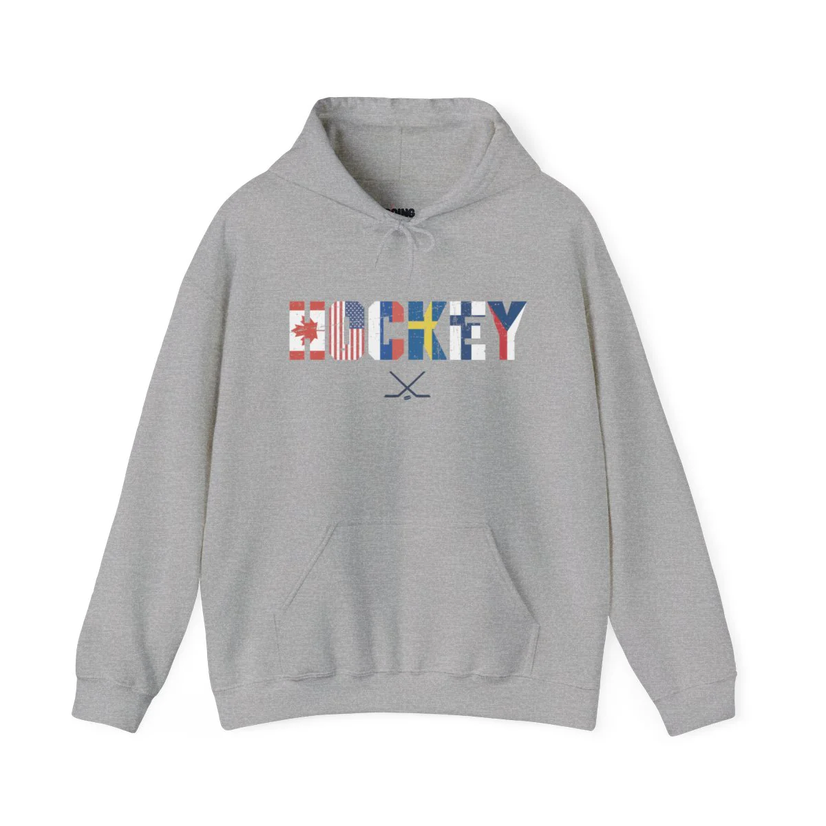 Hockey Hoodie - International Hockey Flags Unisex Hockey Hoodie - Image 3