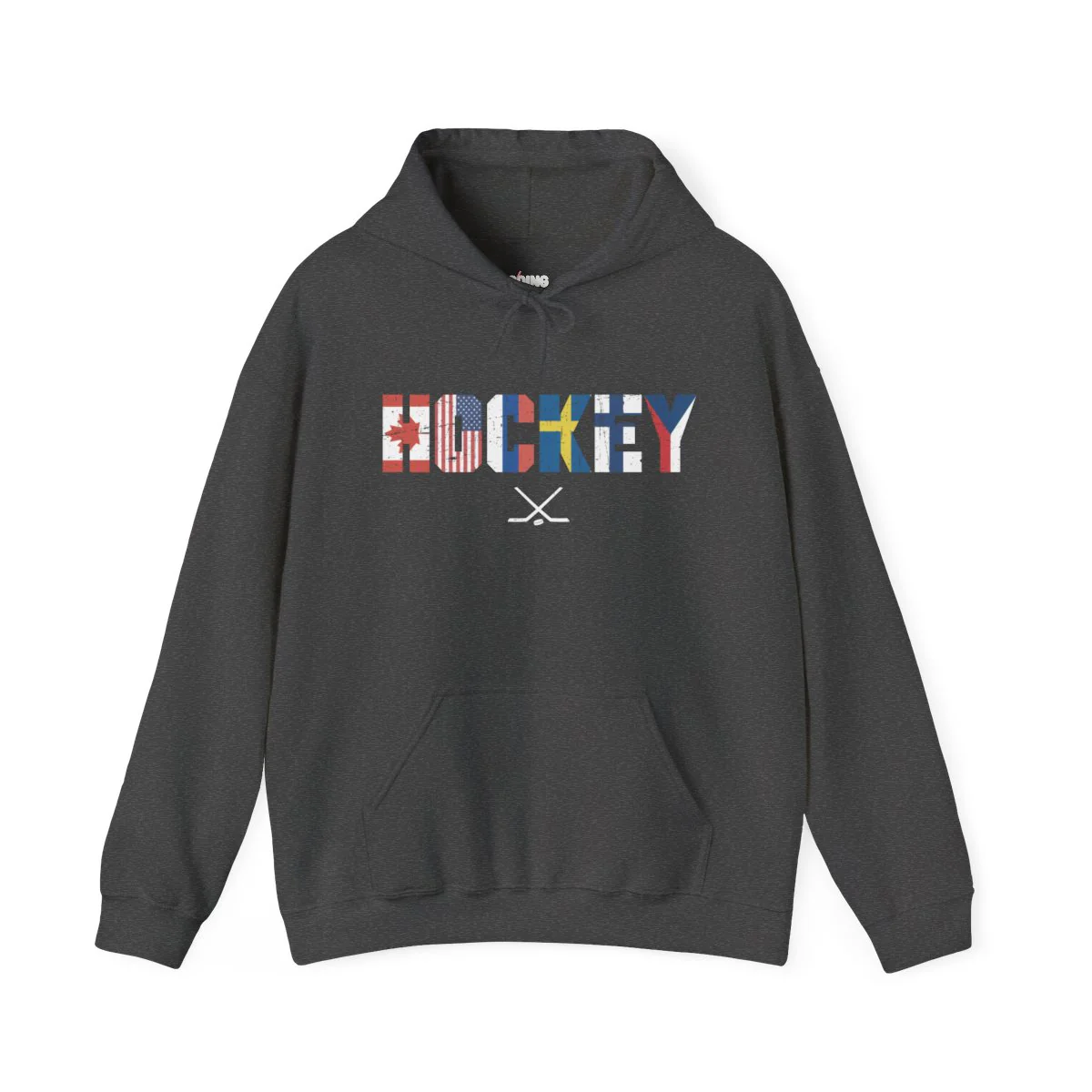 Hockey Hoodie - International Hockey Flags Unisex Hockey Hoodie - Image 4