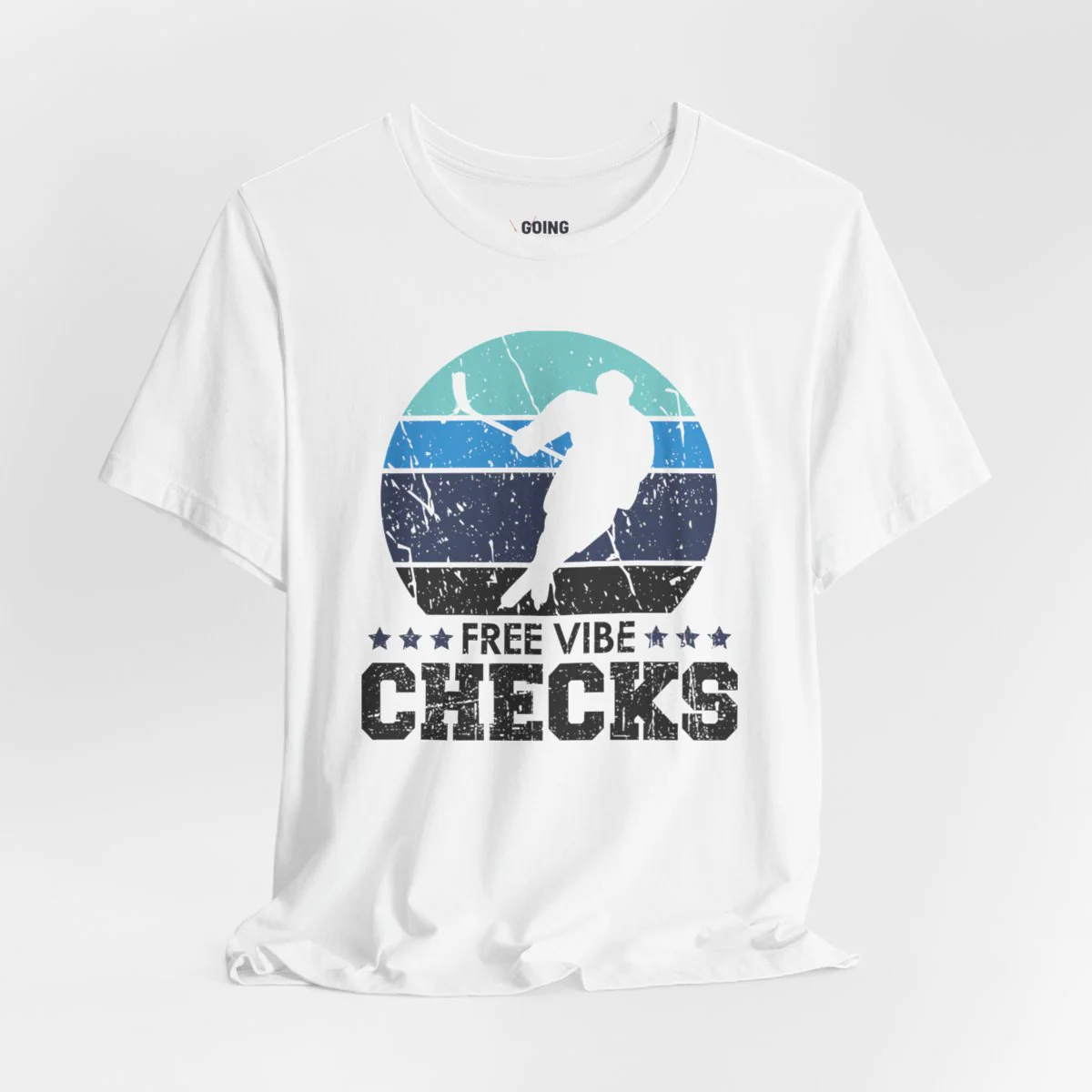 Funny Hockey T-Shirt - Free Vibe Checks Unisex Hockey Shirt - Image 2
