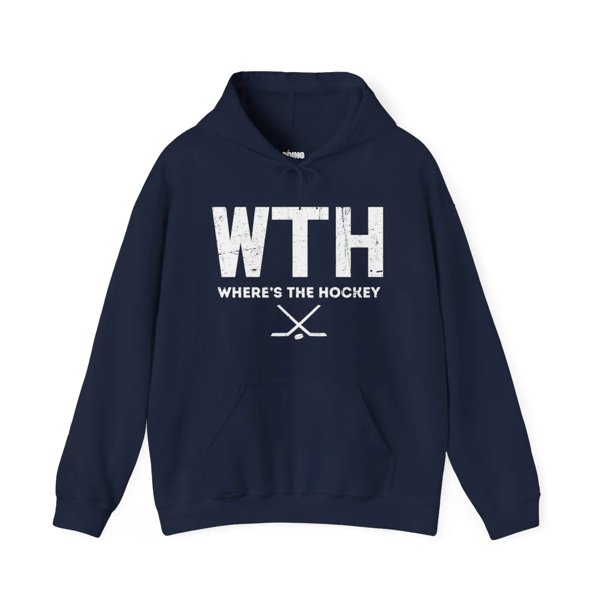 Funny Hockey Hoodie - Where's The Hockey Unisex Hockey Hoodie - Image 5