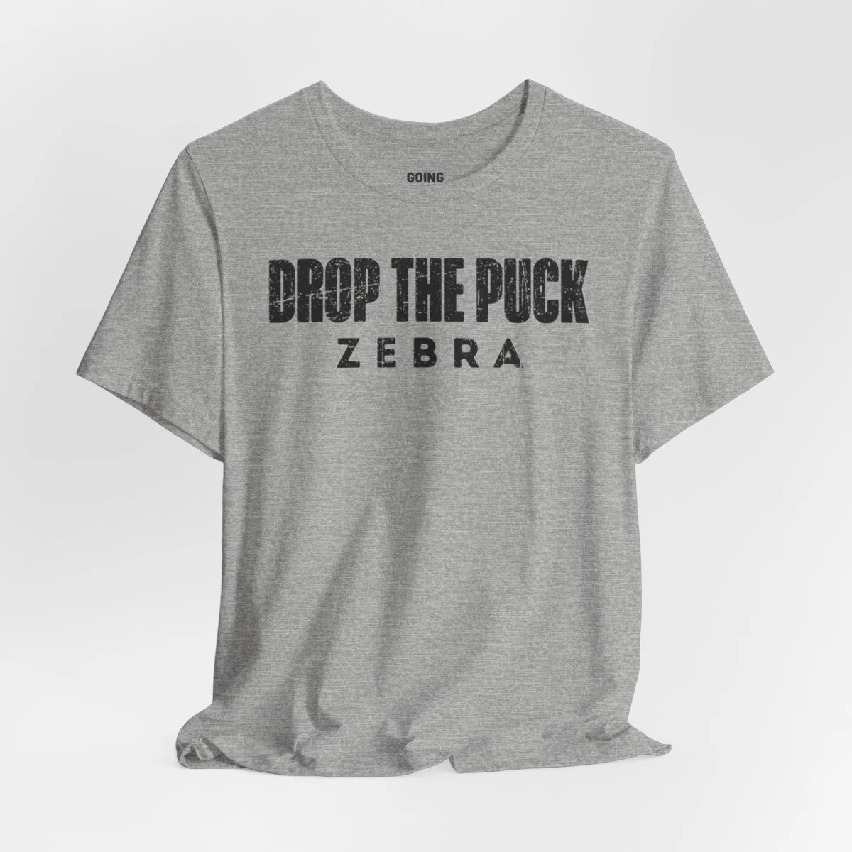 Funny Hockey T-Shirt - Drop The Puck Zebra Unisex Hockey Shirt - Image 12